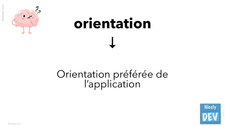 Orientation dans le manifest.json