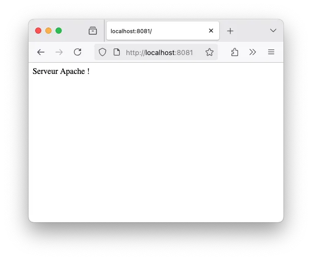 Lancer un serveur Apache grâce au port 8081