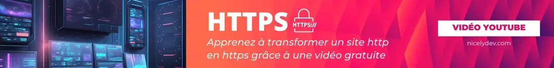Vidéo youtube pour créer une connexion HTTPS